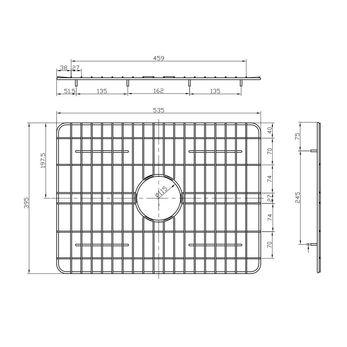 Butler Farmhouse Kitchen Laundry Sink Grid Drain Tray Stainless Steel BA2318-GRID