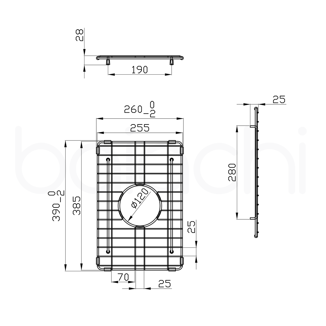 Baiachi Kitchen Sink Grid Stainless Steel
