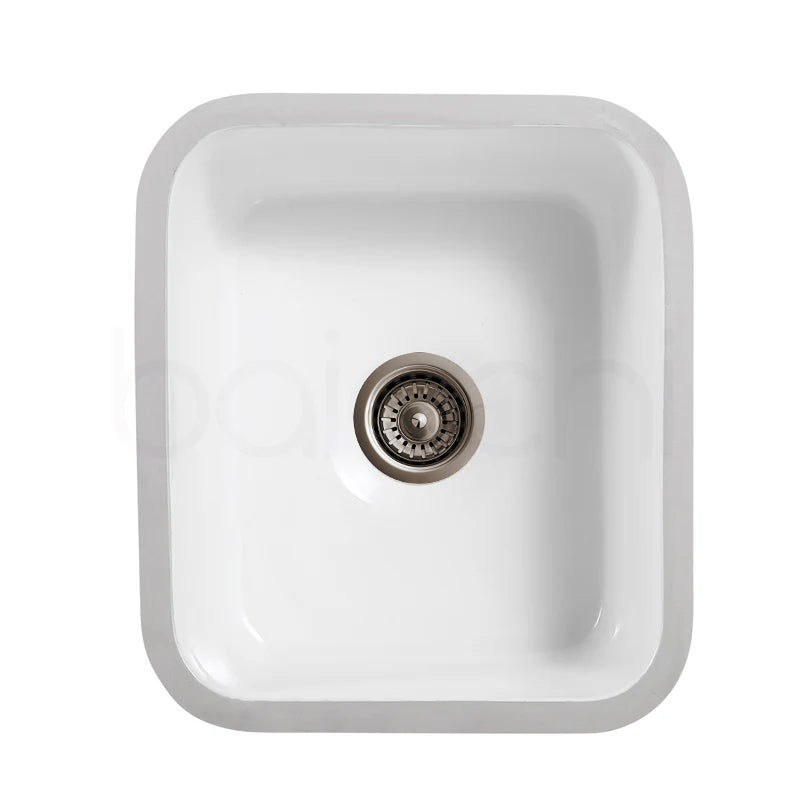 Baiachi Ceramic Kitchen and Laundry Sink Undermount Antique Bronze Waste