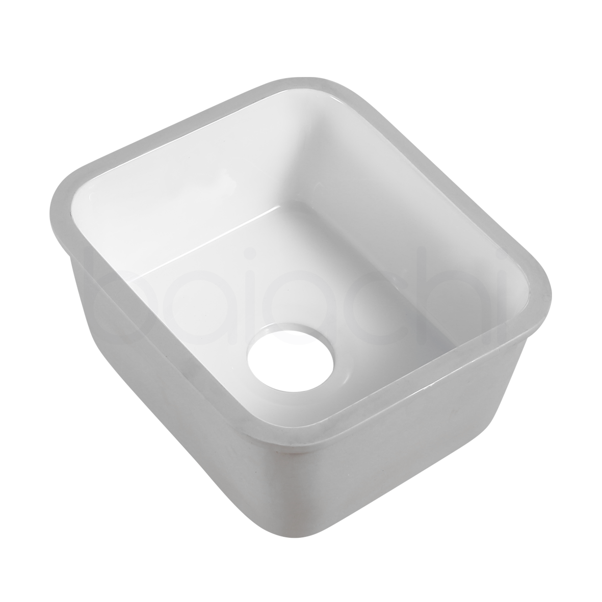 Baiachi Ceramic Kitchen and Laundry Undermount Sink Gun Metal Waste