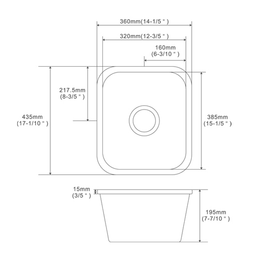 Baiachi Ceramic Kitchen and Laundry Undermount Sink