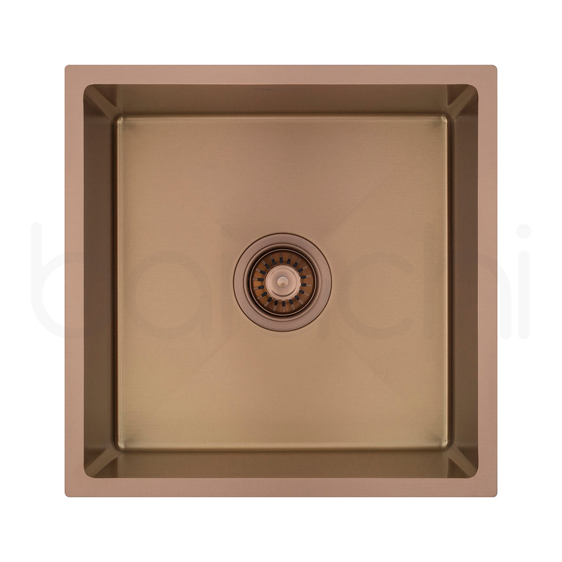 Baiachi 440X440mm Handmade Laundry Kitchen Sink Top/Under Mount Brushed Copper