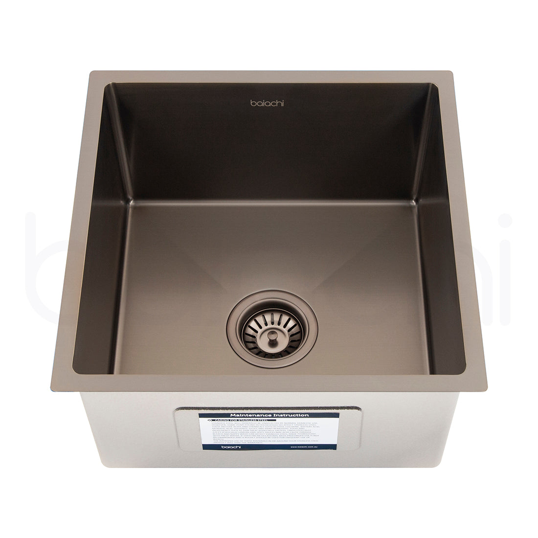 Baiachi 440X440mm Handmade Laundry Kitchen Sink Top/Under Mount Antique Brass