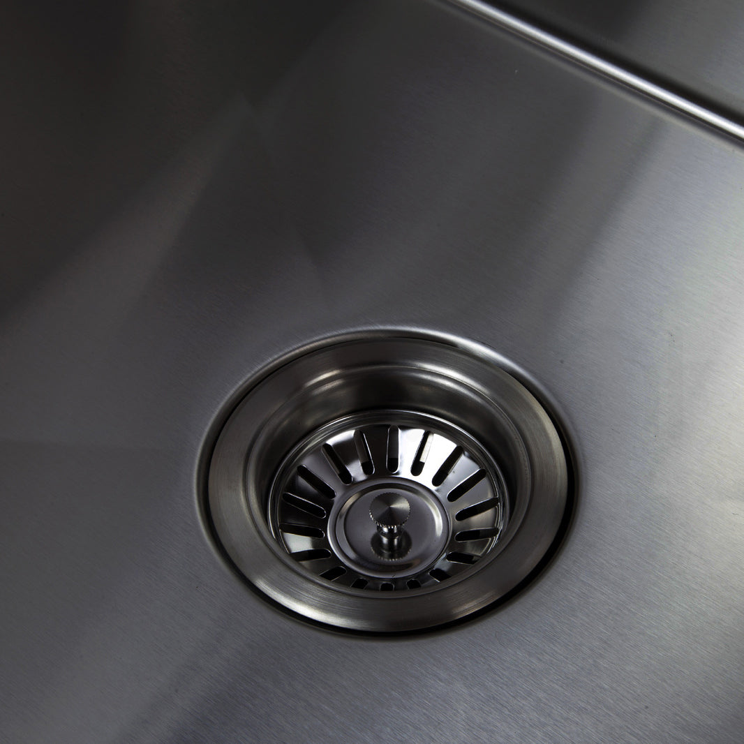 440X440mm Handmade Laundry Kitchen Sink Top/Under Mount Gun Metal