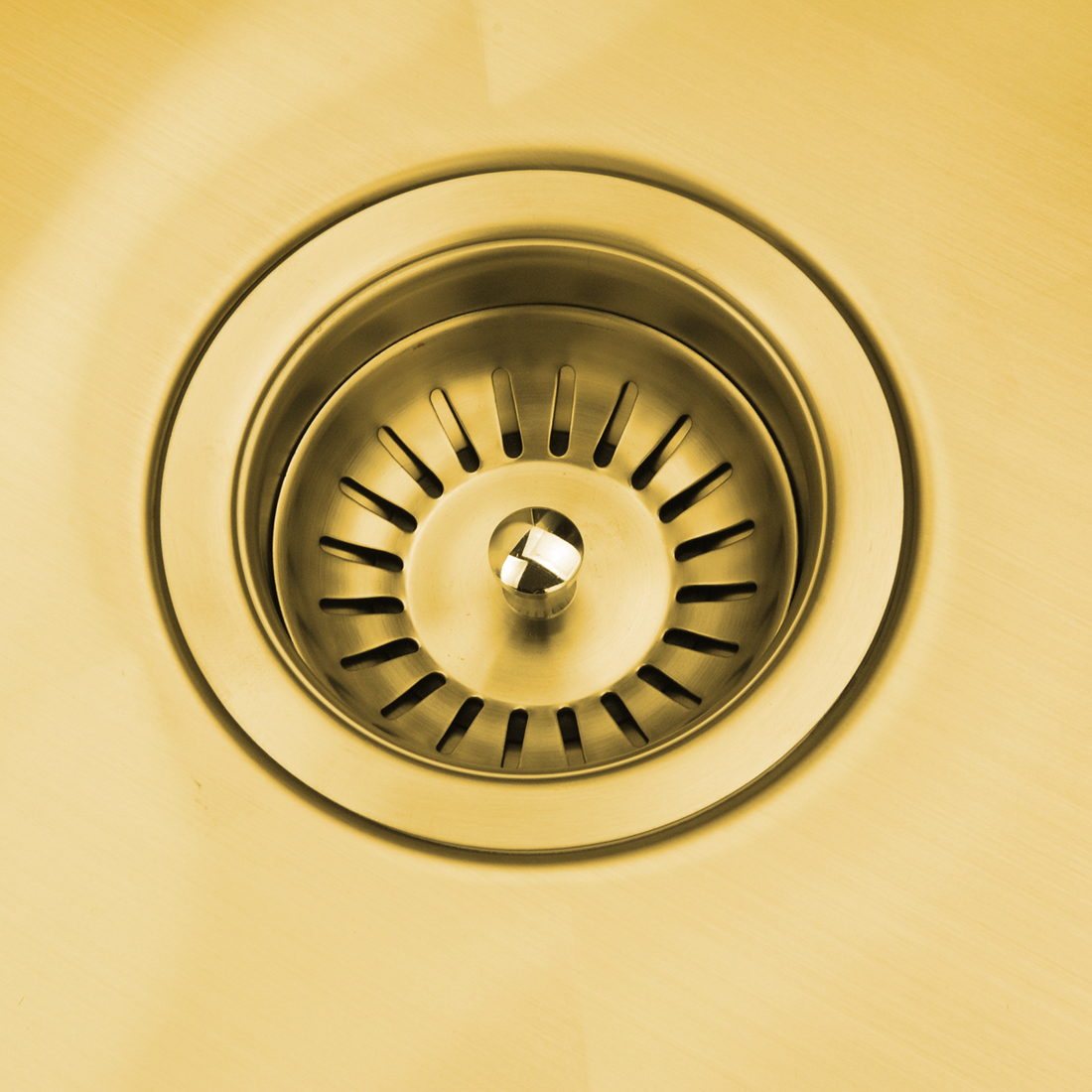 540X440mm Handmade Laundry Kitchen Sink Top/Under Mount Brushed Gold