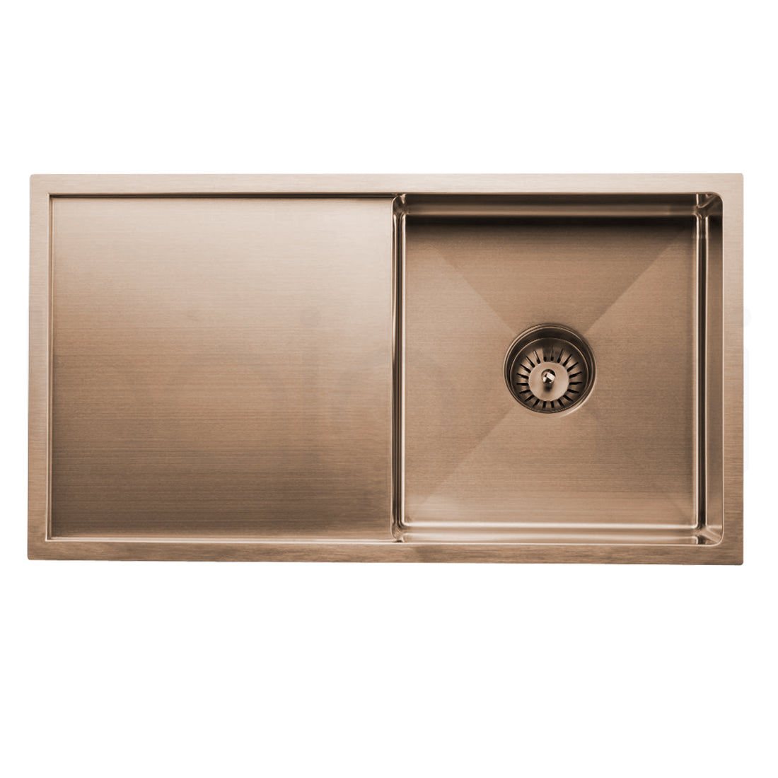 Baiachi 750x450 Handmade Kitchen Stainless Steel Sink Single Bowl Drainer Top Undermount Brushed Copper