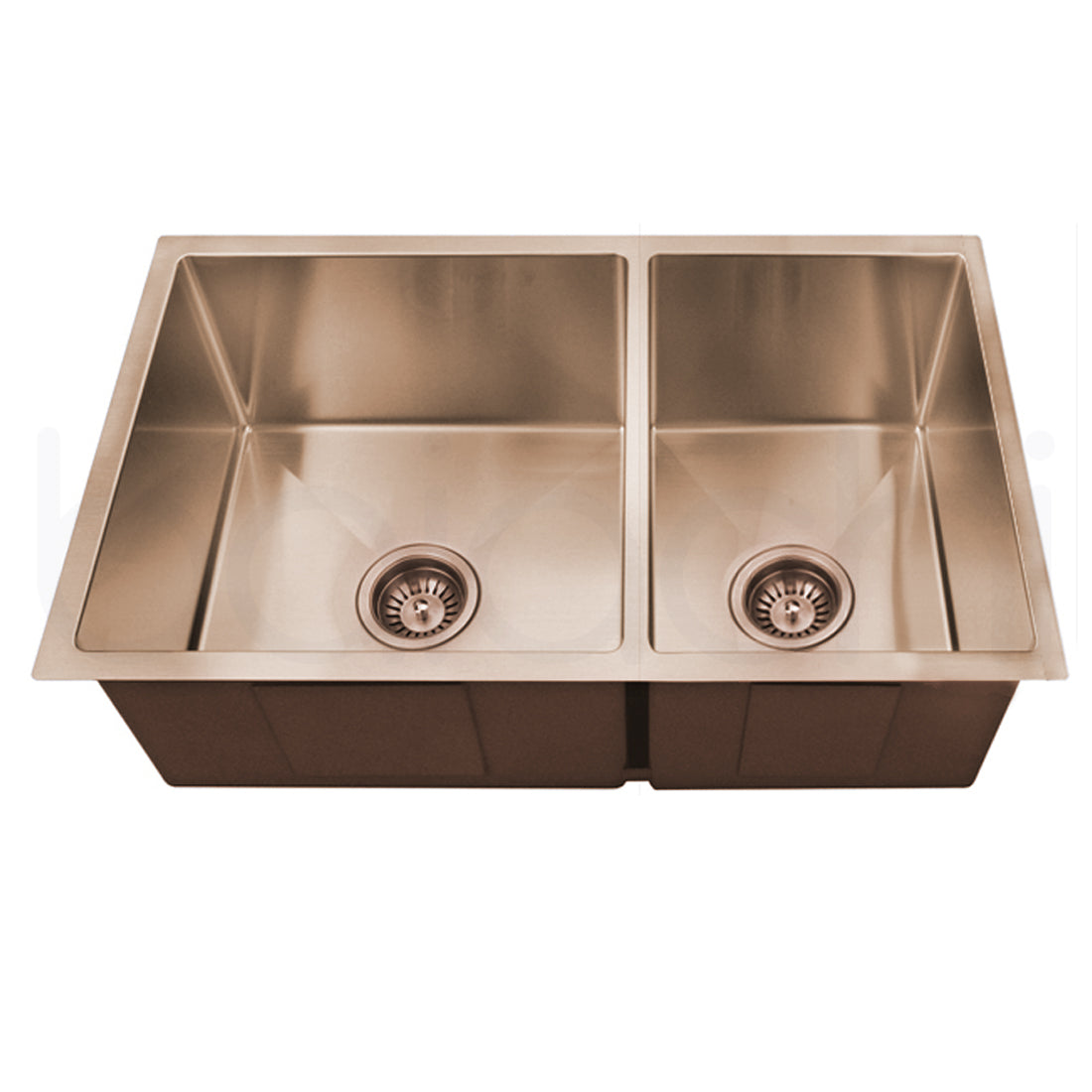 Baiachi 790x450 Handmade Kitchen and Laundry Stainless Steel Sink Double Bowl Top Undermount Brushed Copper