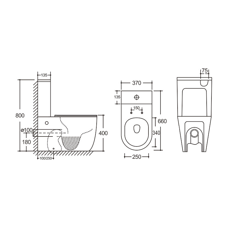 Baiachi Alpha Vortex Rimless Tornado Toilet Suite