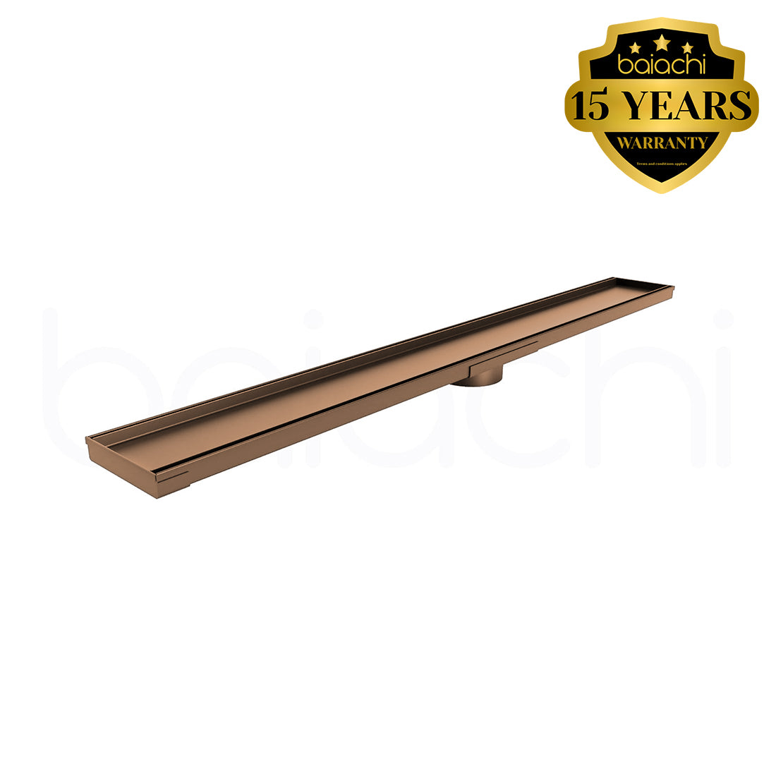 Baiachi 601-900mm Linear Tile Insert Adjustable Floor Waste Brushed Copper