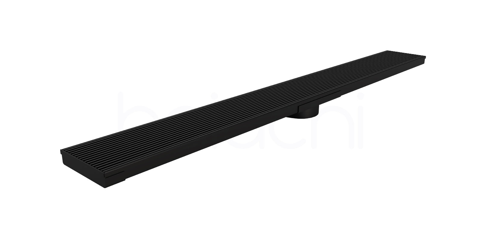 601-900mm Linear Heelguard Adjustable Floor Waste Matte Black