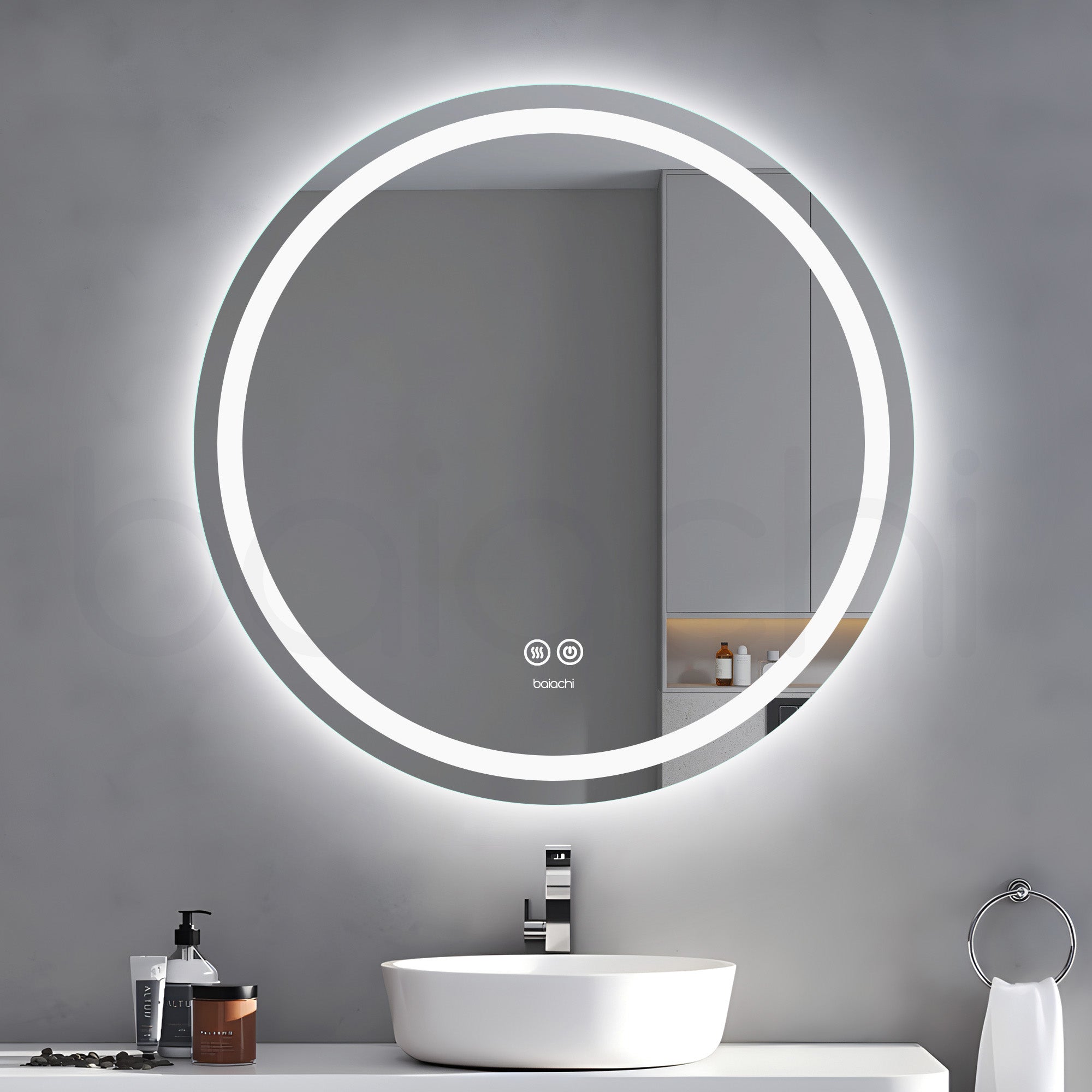 Baiachi Otus LED Round 900mm Frameless Mirror