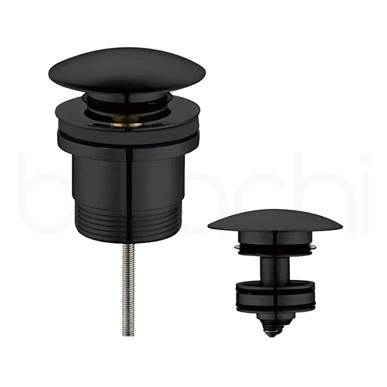 Dome Pop Up Waste Drain Universal 40mm Built-in Removable Filter Matte Black