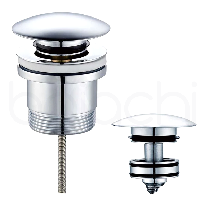 Dome Pop Up Waste Drain Universal 40mm Built-in Removable Filter Chrome