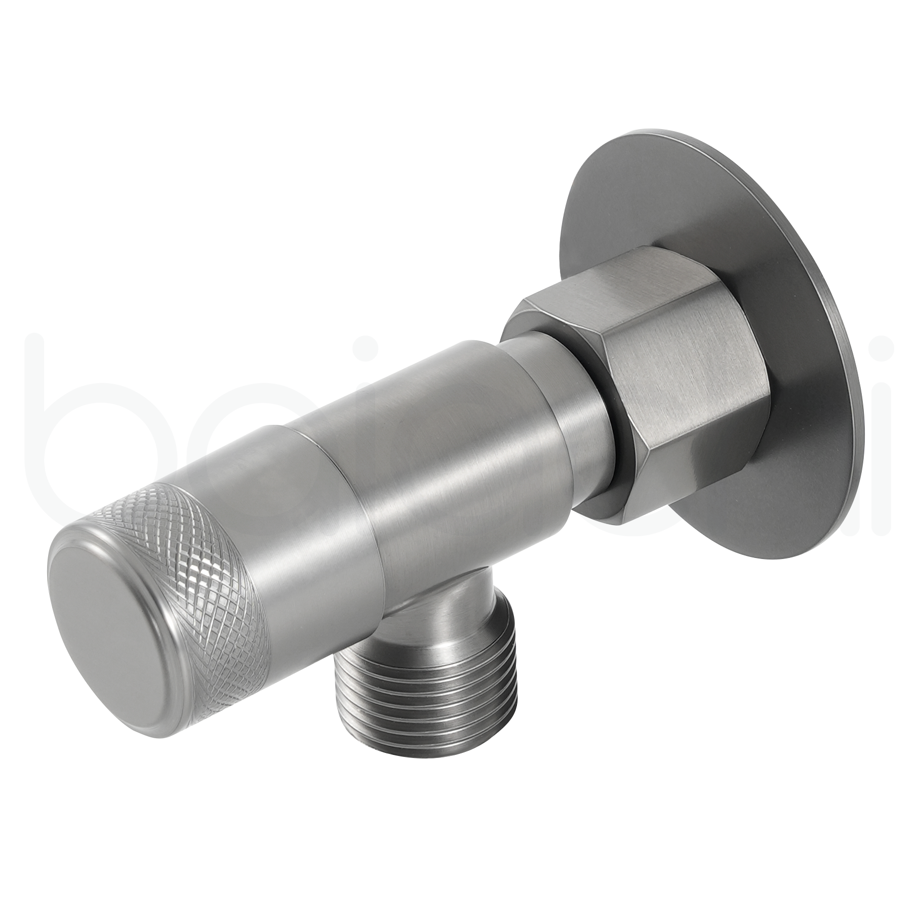 Baiachi Shattaf Loose Nut Mini Cistern Stop Stainless Steel Quarter Turn with Backflow Valve