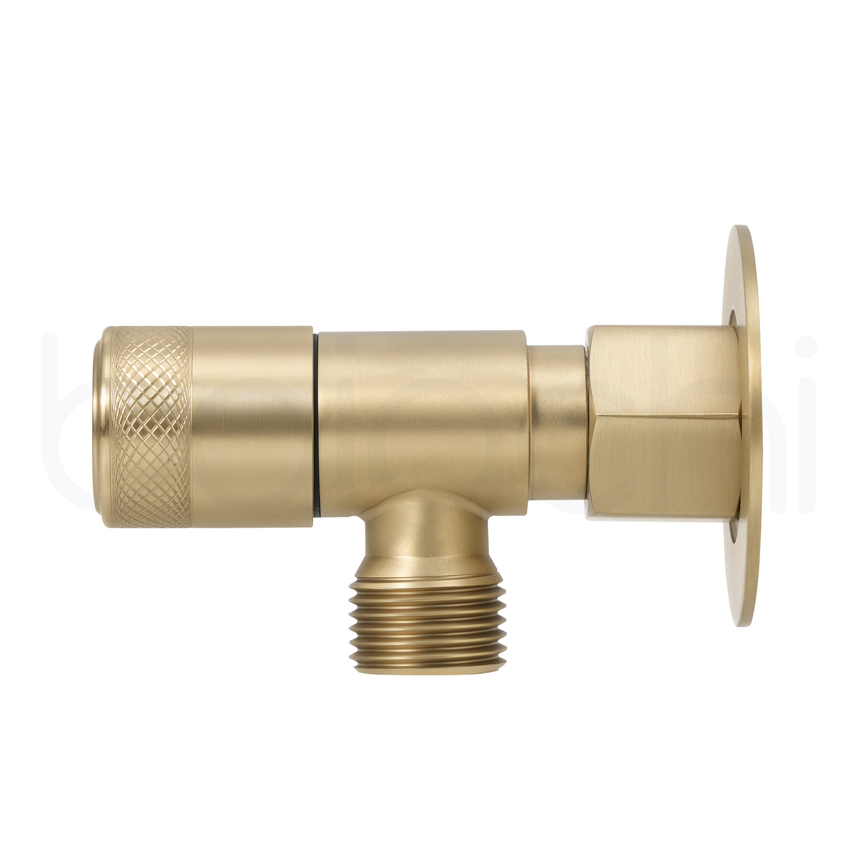Baiachi Shattaf Mini Cistern Stop Stainless Steel Quarter Turn with Backflow Valve PVD Brushed Gold