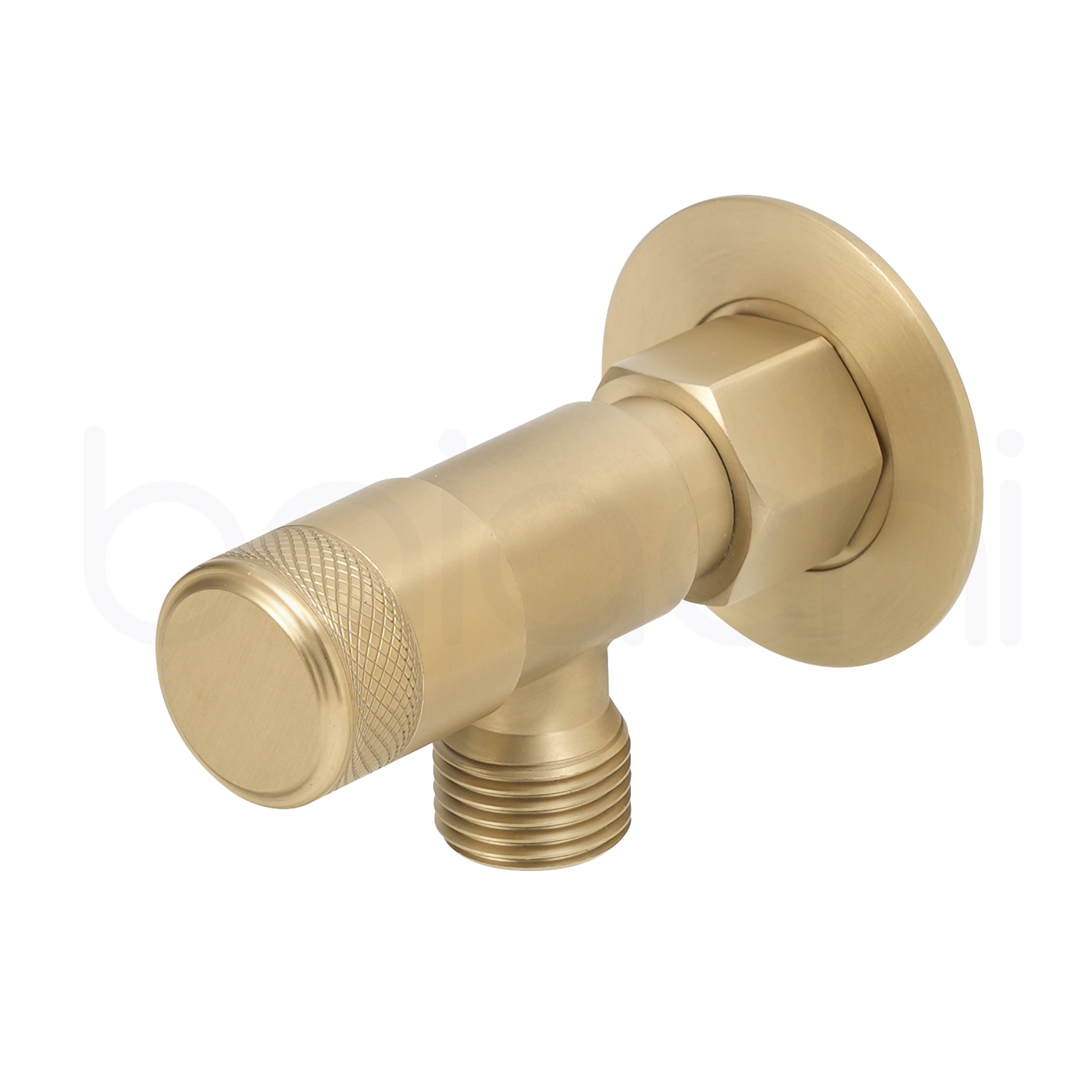 Baiachi Shattaf Mini Cistern Stop Stainless Steel Quarter Turn with Backflow Valve PVD Brushed Gold