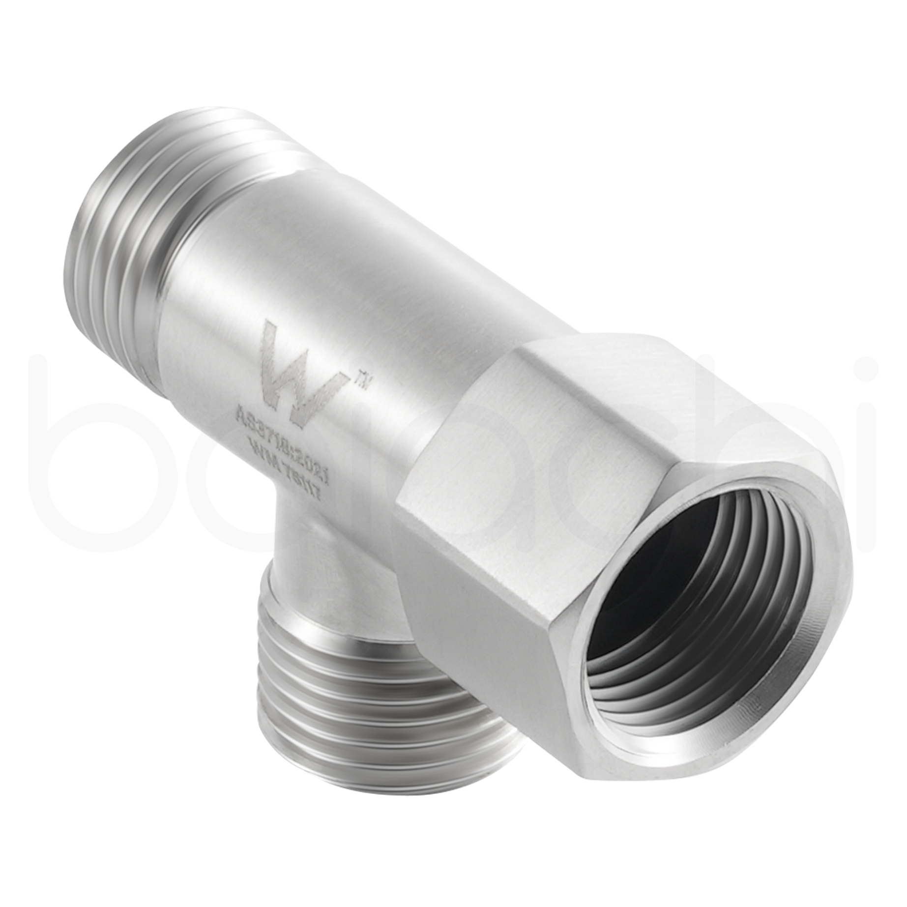 Baiachi 3 way T connector Stainless Steel 1/2"Fx1/2"Mx2