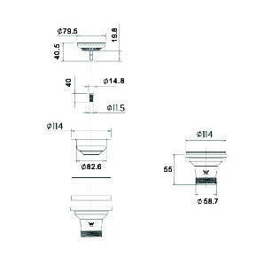 Baiachi Stainless Steel Basket Kitchen Sink Waste 50mm
