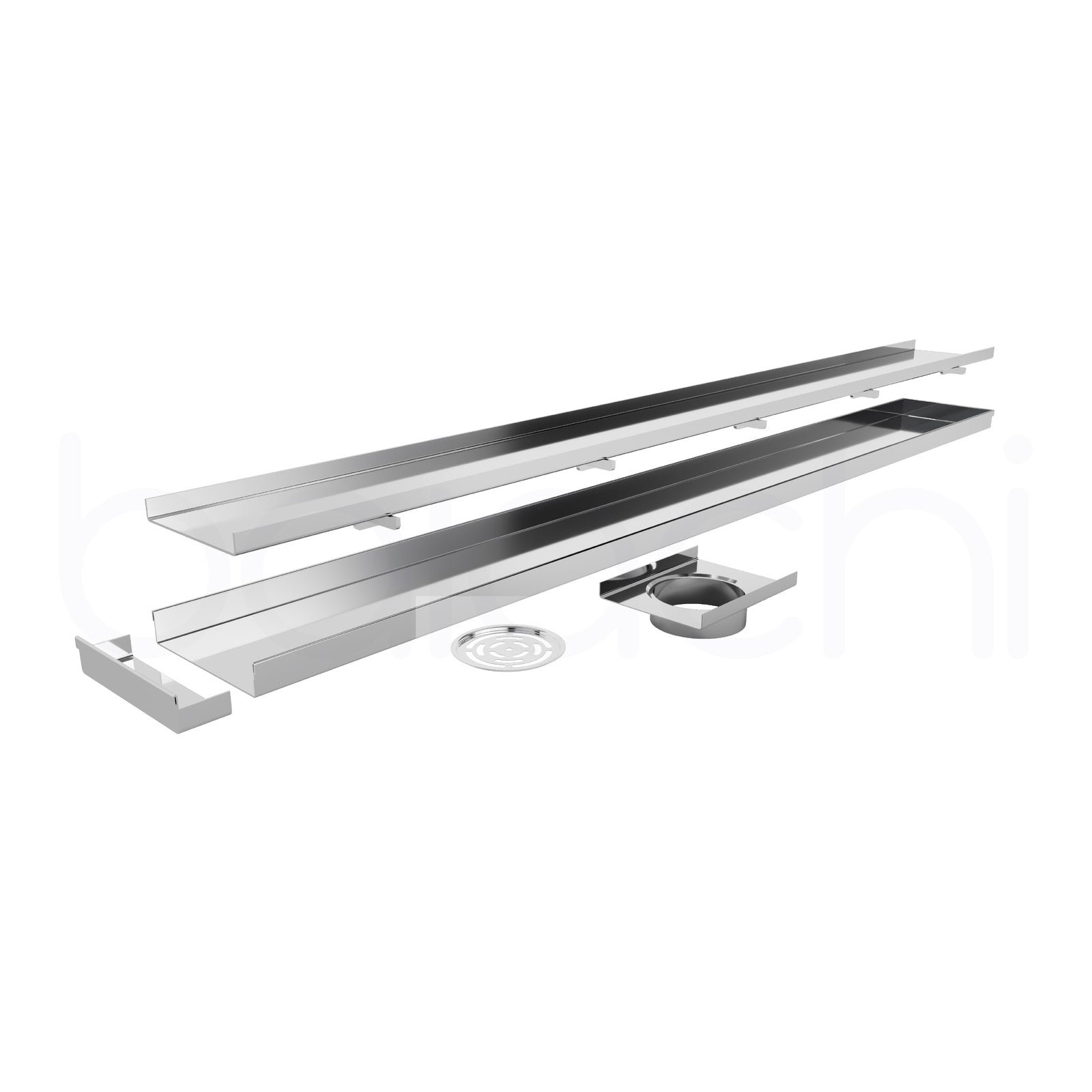 901-1200mm Linear Tile Insert Adjustable Floor Waste Matte Black