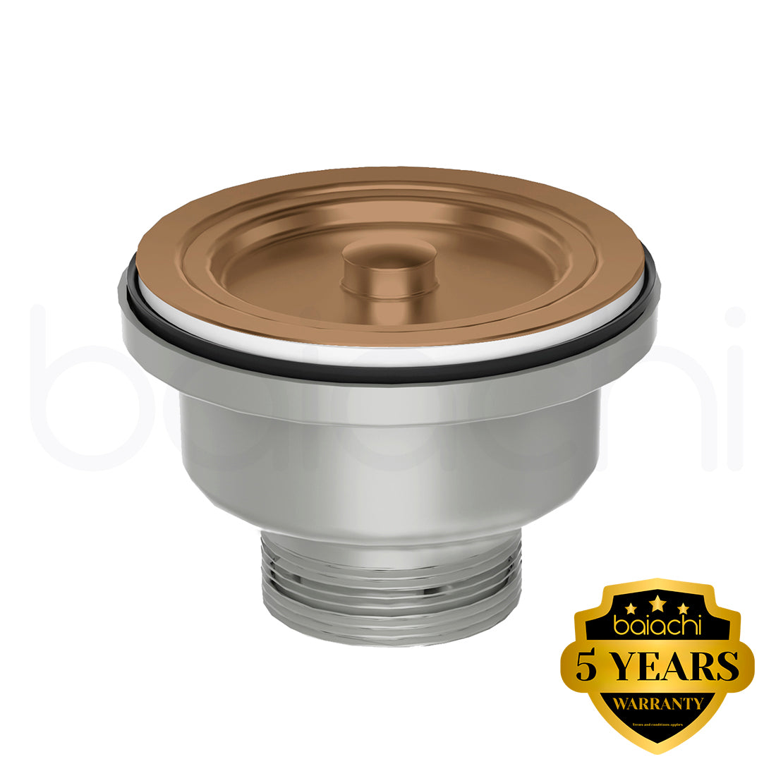 Baiachi Kitchen Sink Waste Trap Brushed Copper