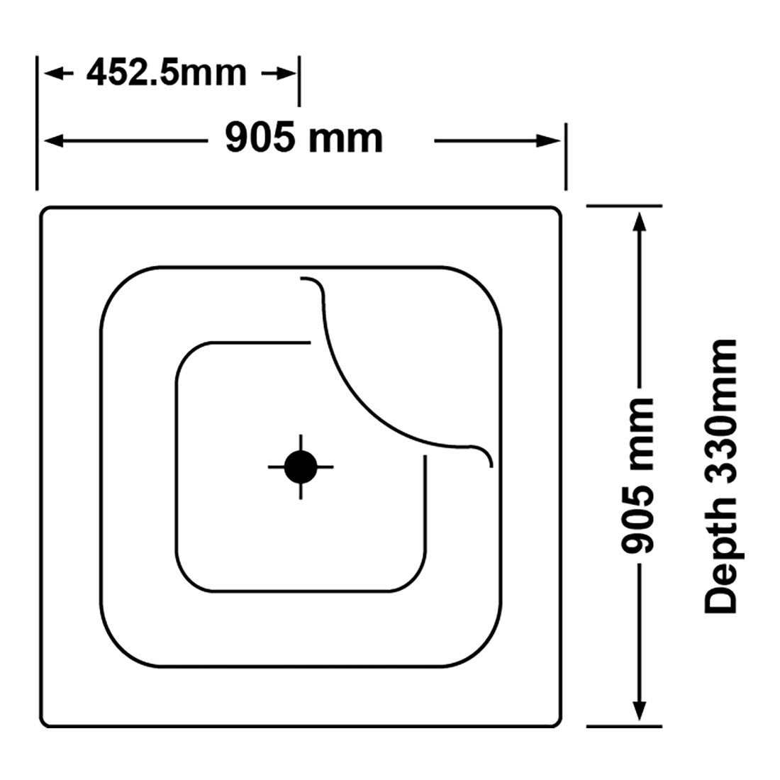 Bebe 905mm Drop-In Bath Tub