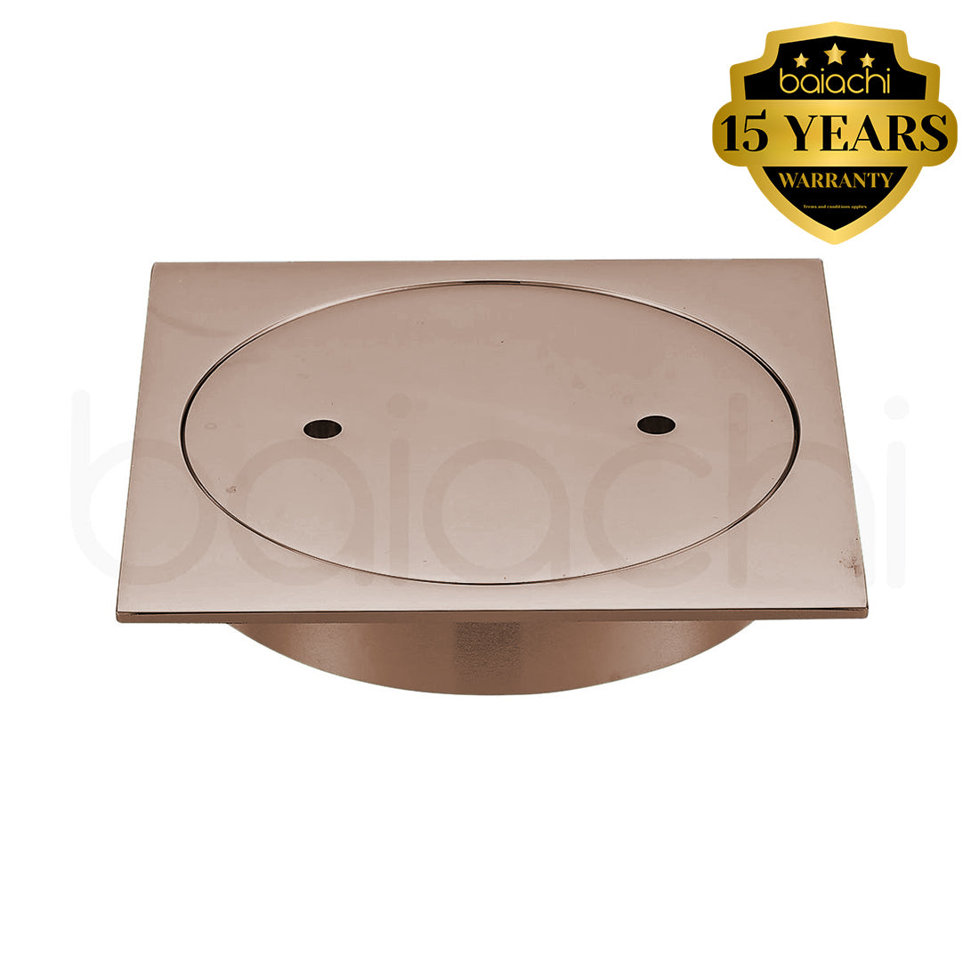 Baiachi Bathroom 100mm Clear Out Floor Waste Brushed Copper