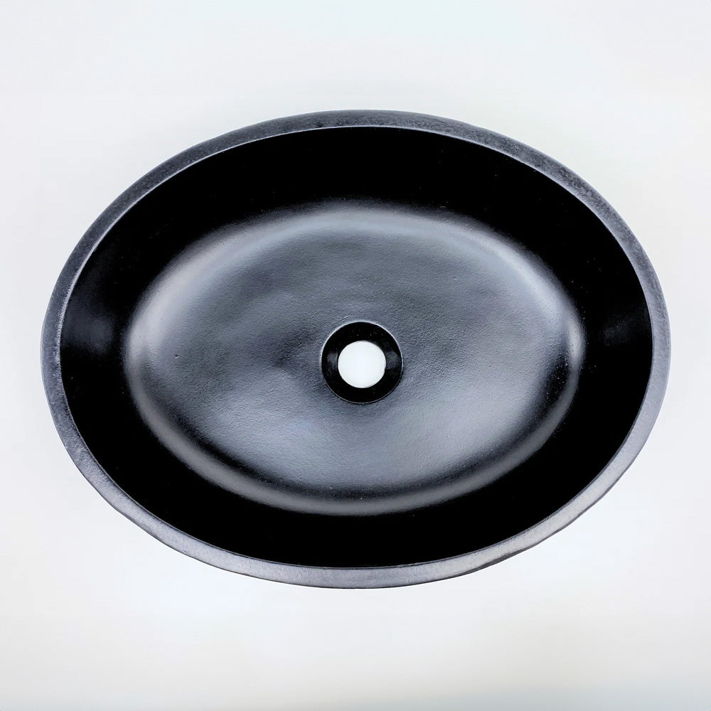 Spring Hill Designs Helia Oval Above Counter Concrete Basin Ebony