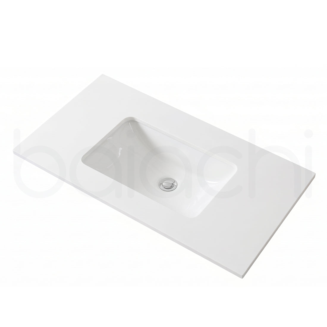 Baiachi 600mm White Quartz with Undercounter Stone Ceramic Basin