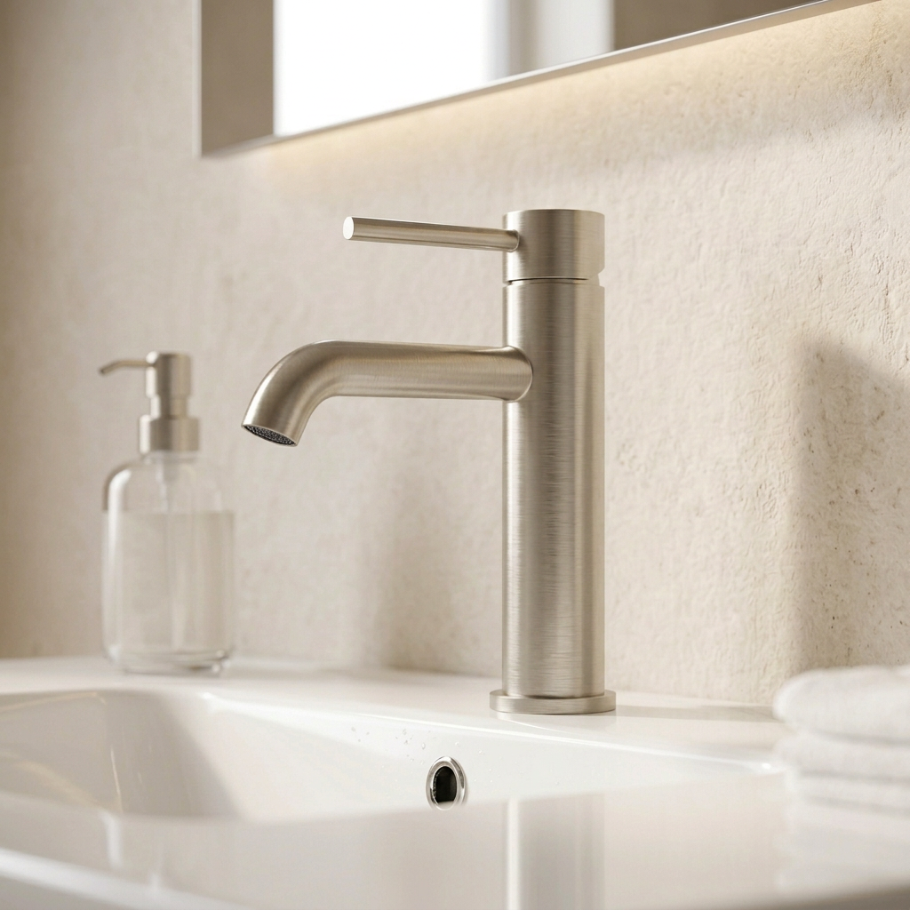 Baiachi Moreton Slimline Basin Mixer Brushed Nickel