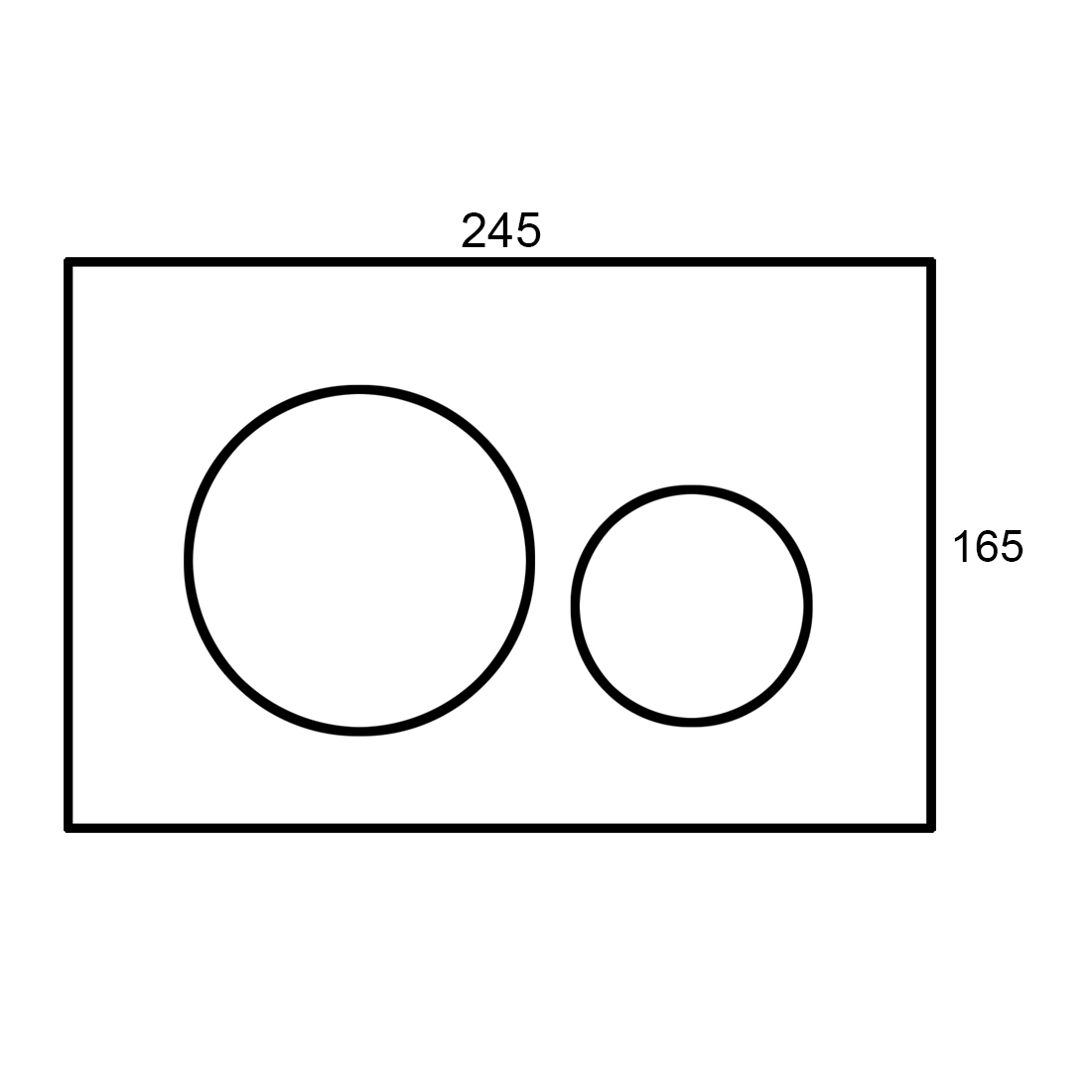 Round In-Wall Toilet Dual Flushing Buttons Brushed Nickel