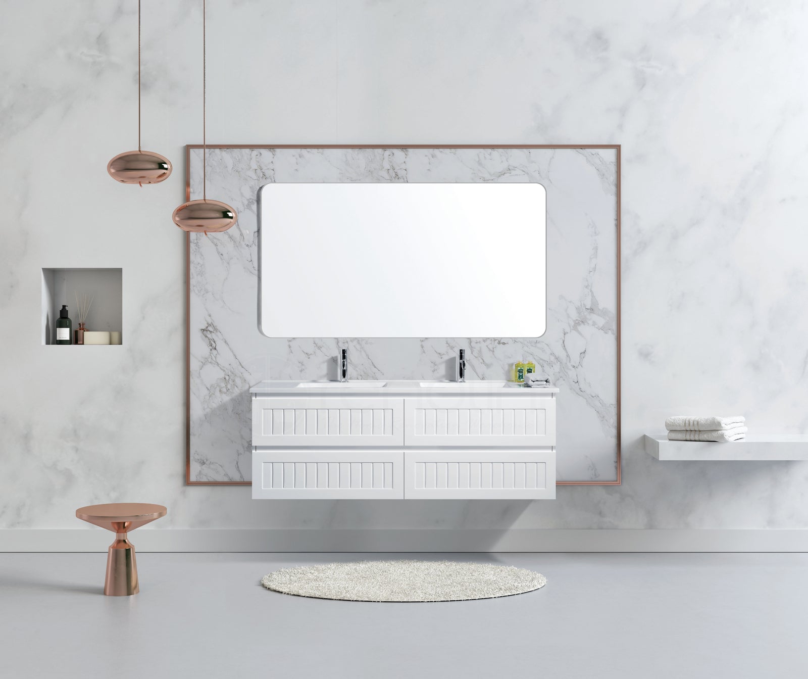 Hampton 1500mm PVC Wall Hung Bathroom Vanity Cabinet
