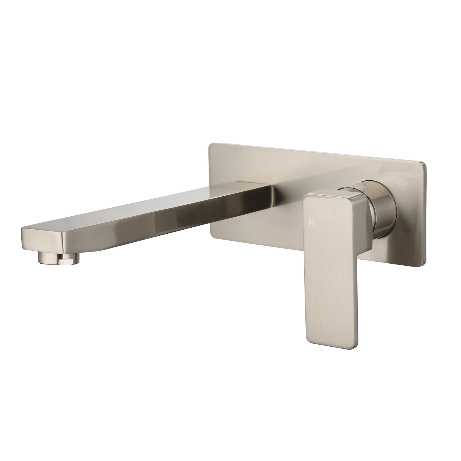 Ikon Ceram Wall Mixer With Spout Brushed Nickel