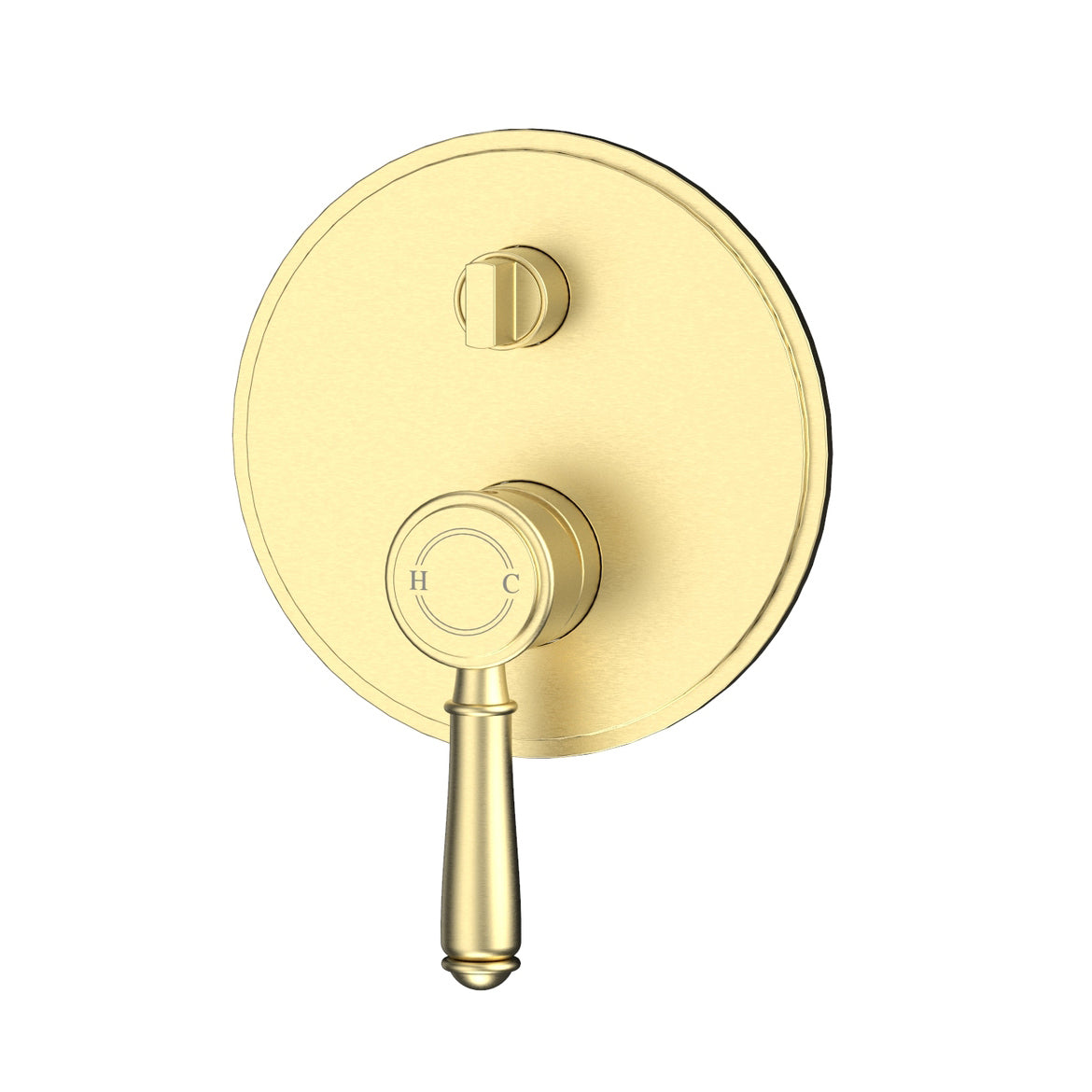 Ikon Clasico Wall Mixer With Diverter Brushed Gold