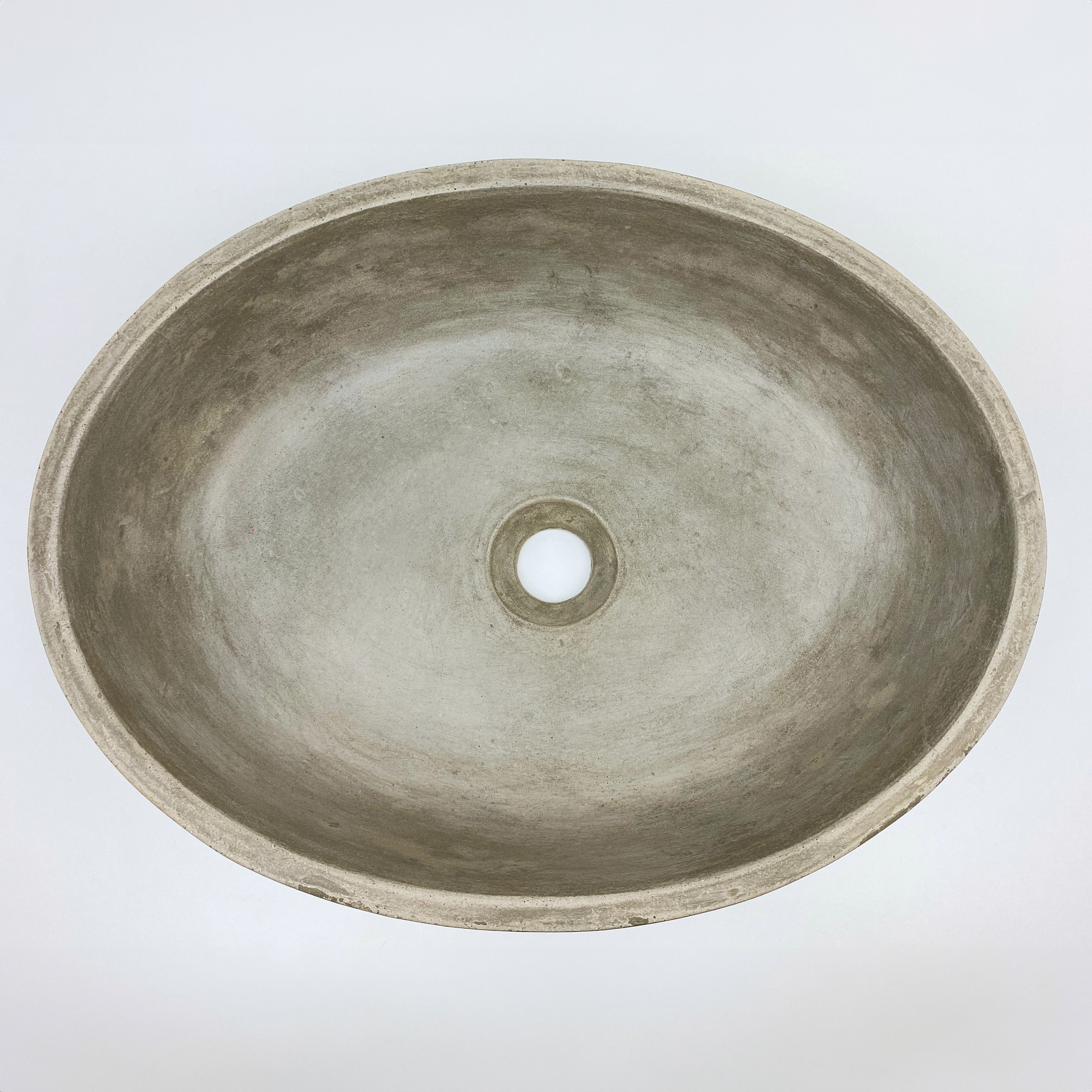 Spring Hill Designs Helia Oval Above Counter Concrete Basin Charcoal