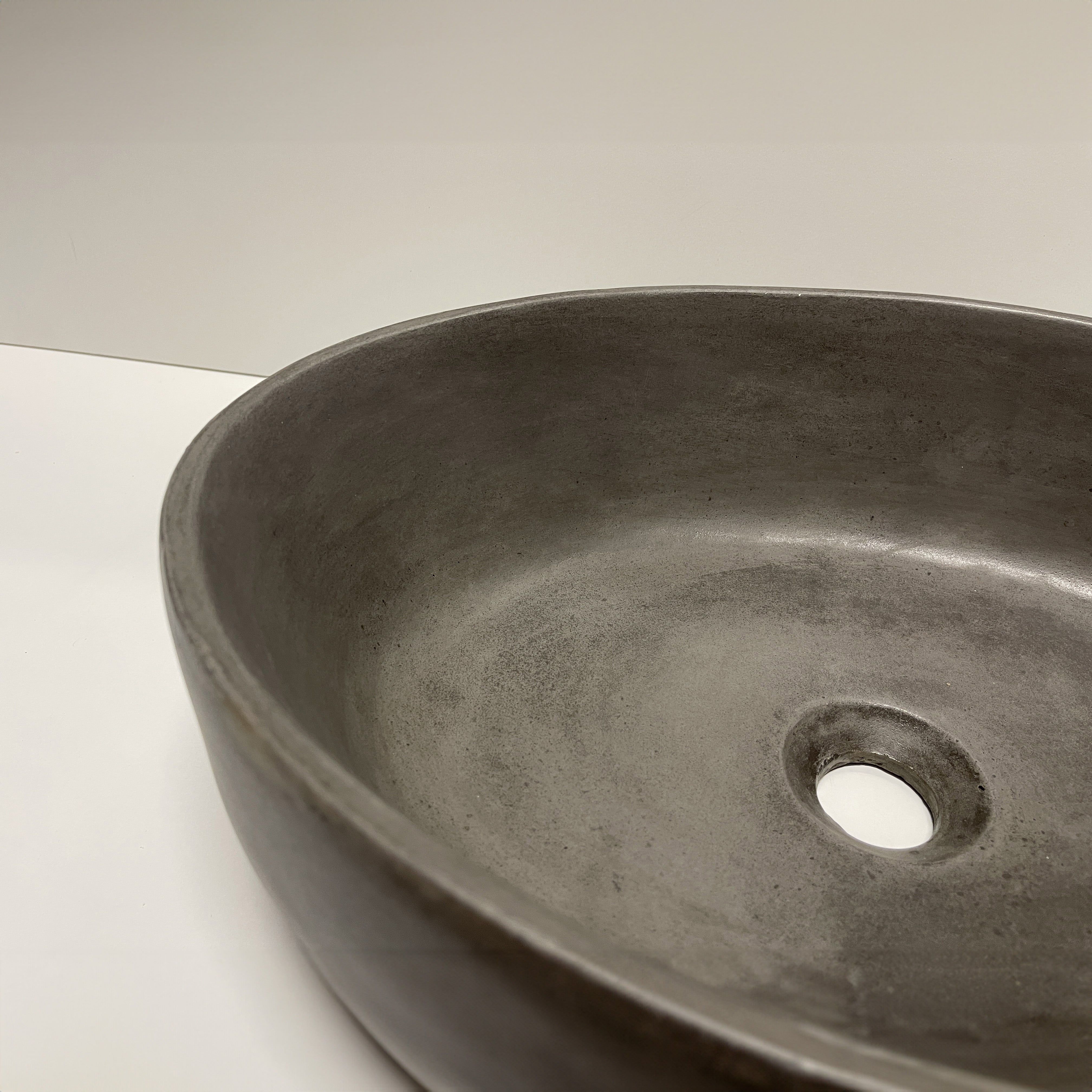 Spring Hill Designs Helia Petite Oval Above Counter Concrete Basin Charcoal