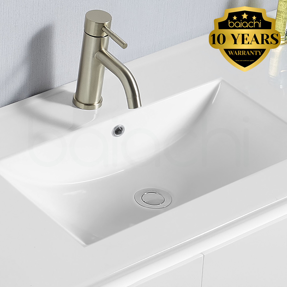 Ivana 600mm PVC Water Proof Bathroom Vanity Ceramic Basin