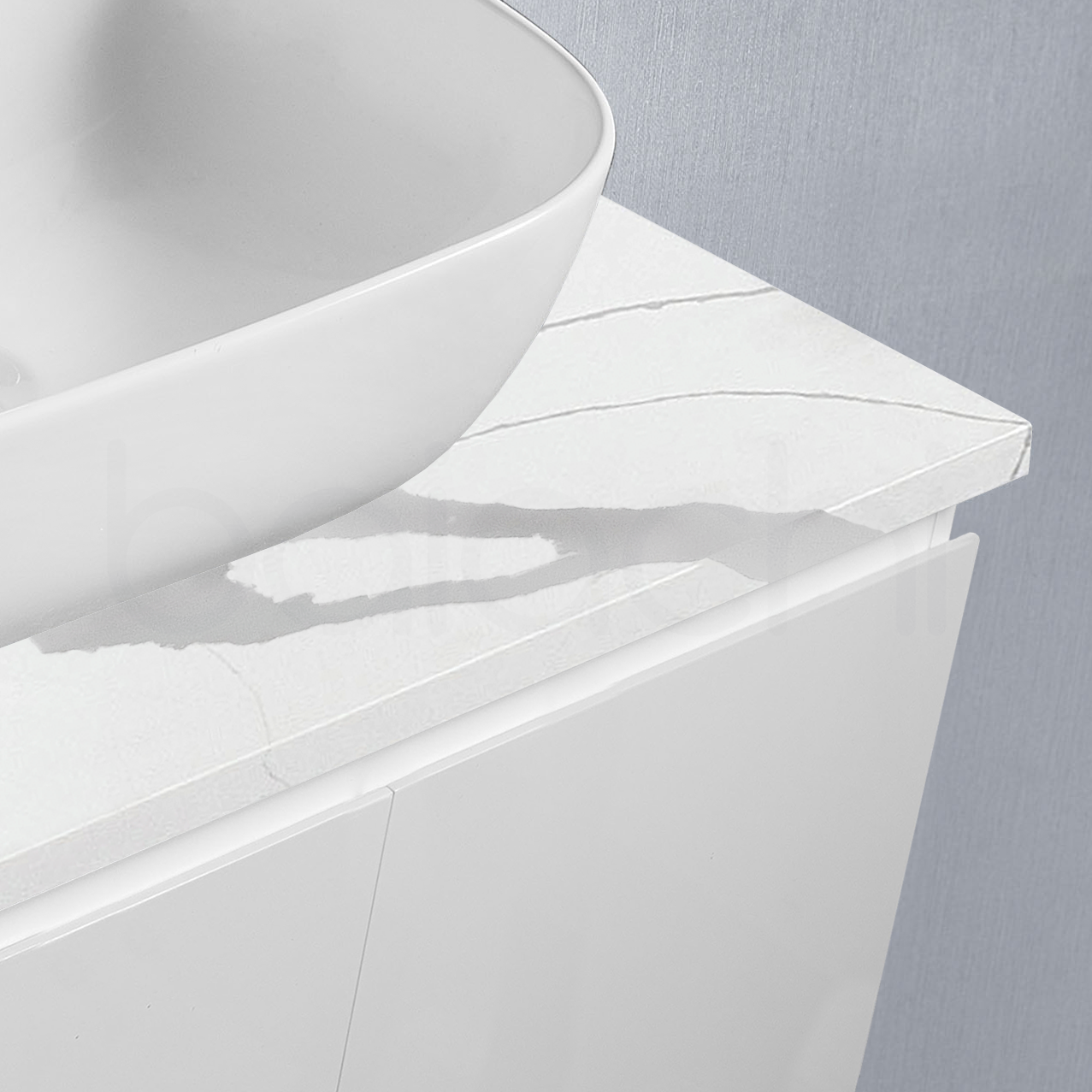 Ivana 600mm PVC Water Proof Bathroom Vanity Calacatta Quartz Stone