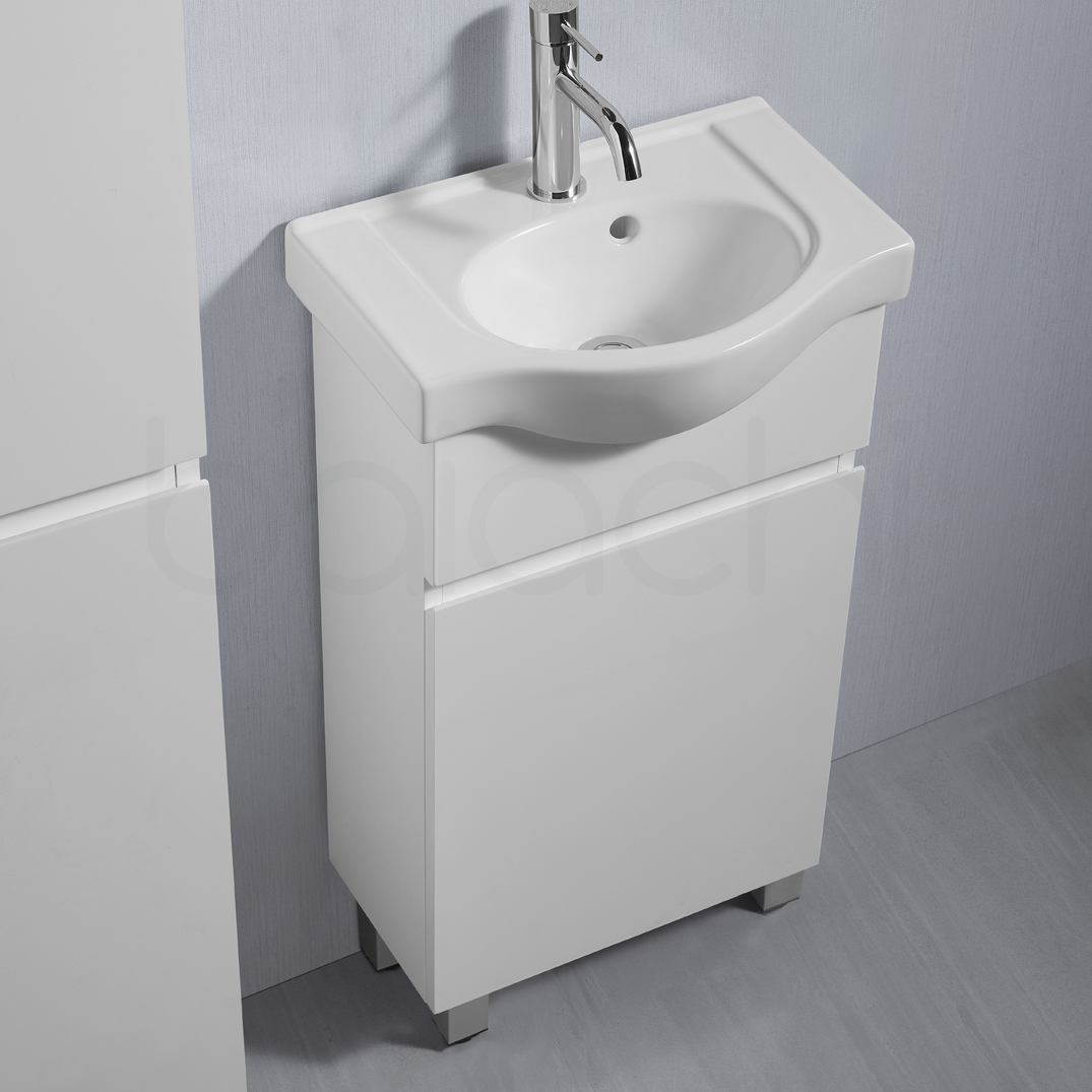 Lamara 450mm PVC Water Proof Bathroom Vanity Semi Recess Ceramic Basin