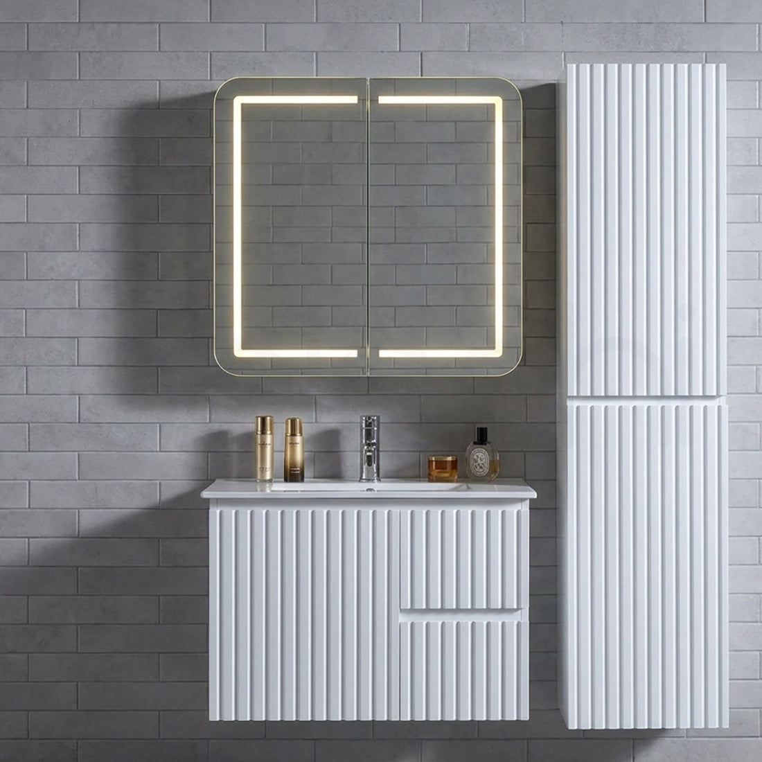Baiachi 750x750 Round Edge LED Mirror Cabinet
