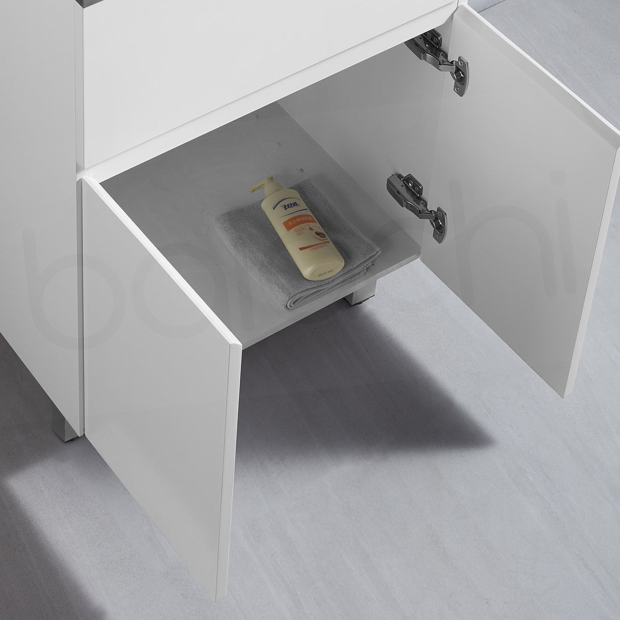 Baiachi 39L PVC Water Proof Laundry Cabinet Stainless Steel Handmade Sink 600*400*870mm