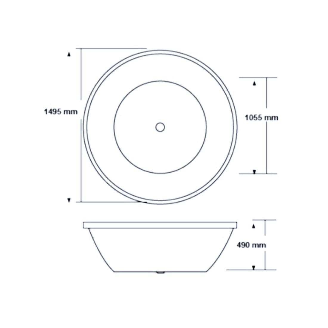 Lucena 1495mm 14 Jets Drop-in Spa Bath Hot Pump