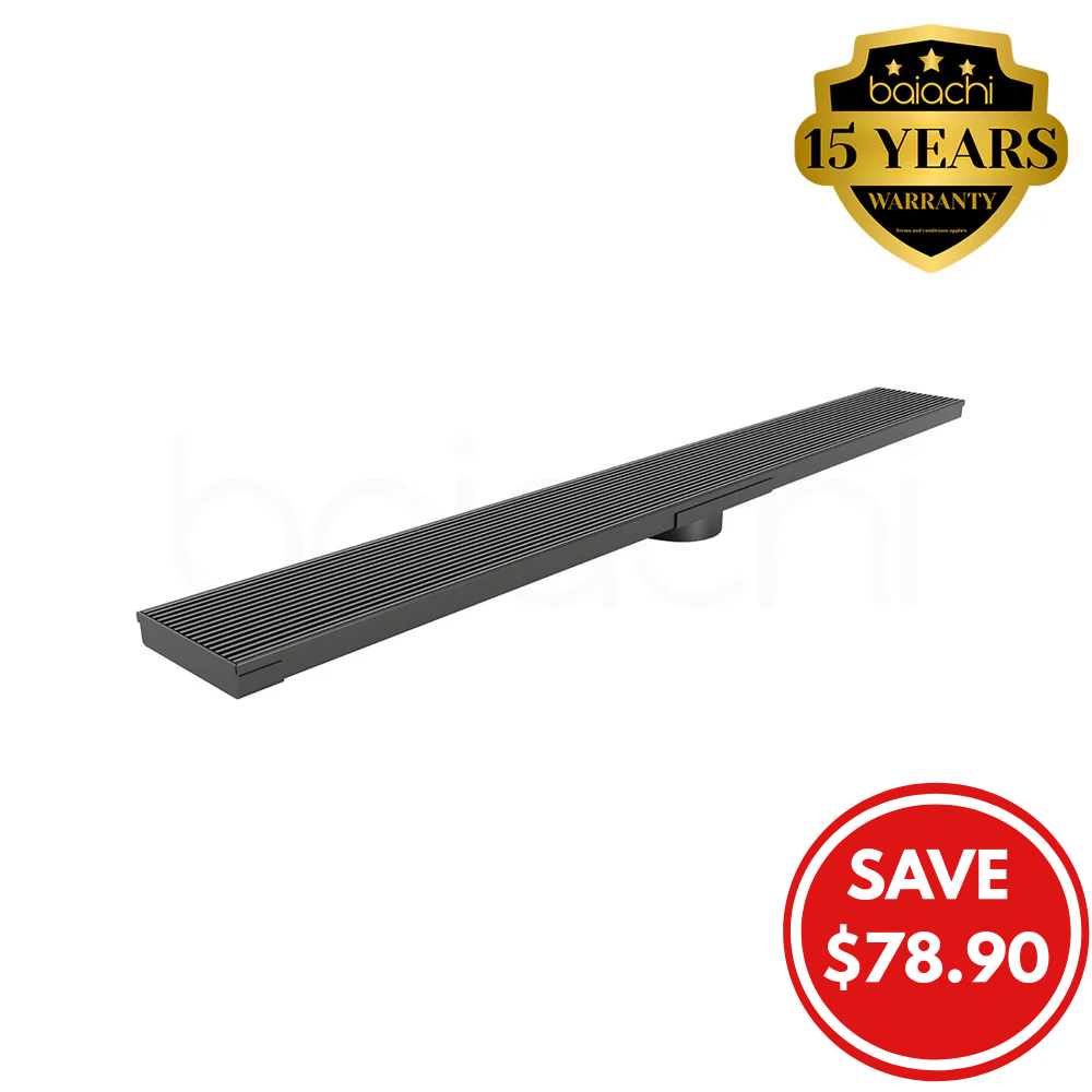 601-900mm Linear Heelguard Adjustable Floor Waste Gun Metal