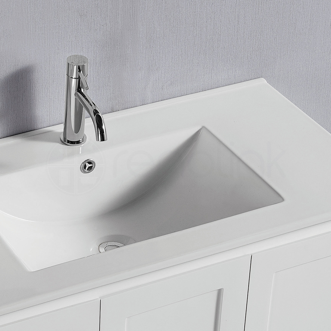 Shaker 1500mm Plywood Bathroom Vanity Double Ceramic Basin