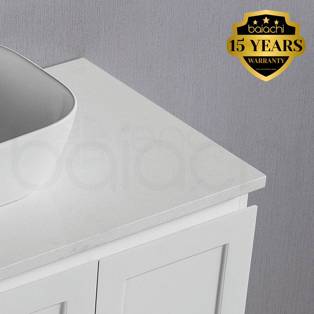 Shaker Plywood 1200mm Wall Hung Bathroom Vanity White Stone
