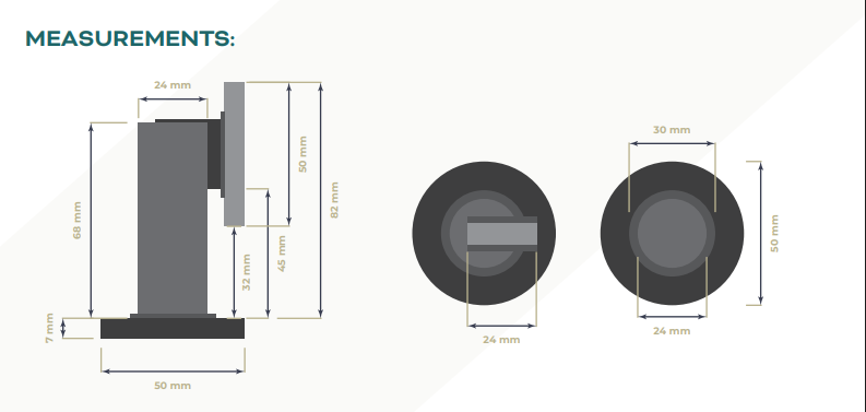 Zanda Magnetic Door Stop Heavy Duty 75mm Brushed Nickel