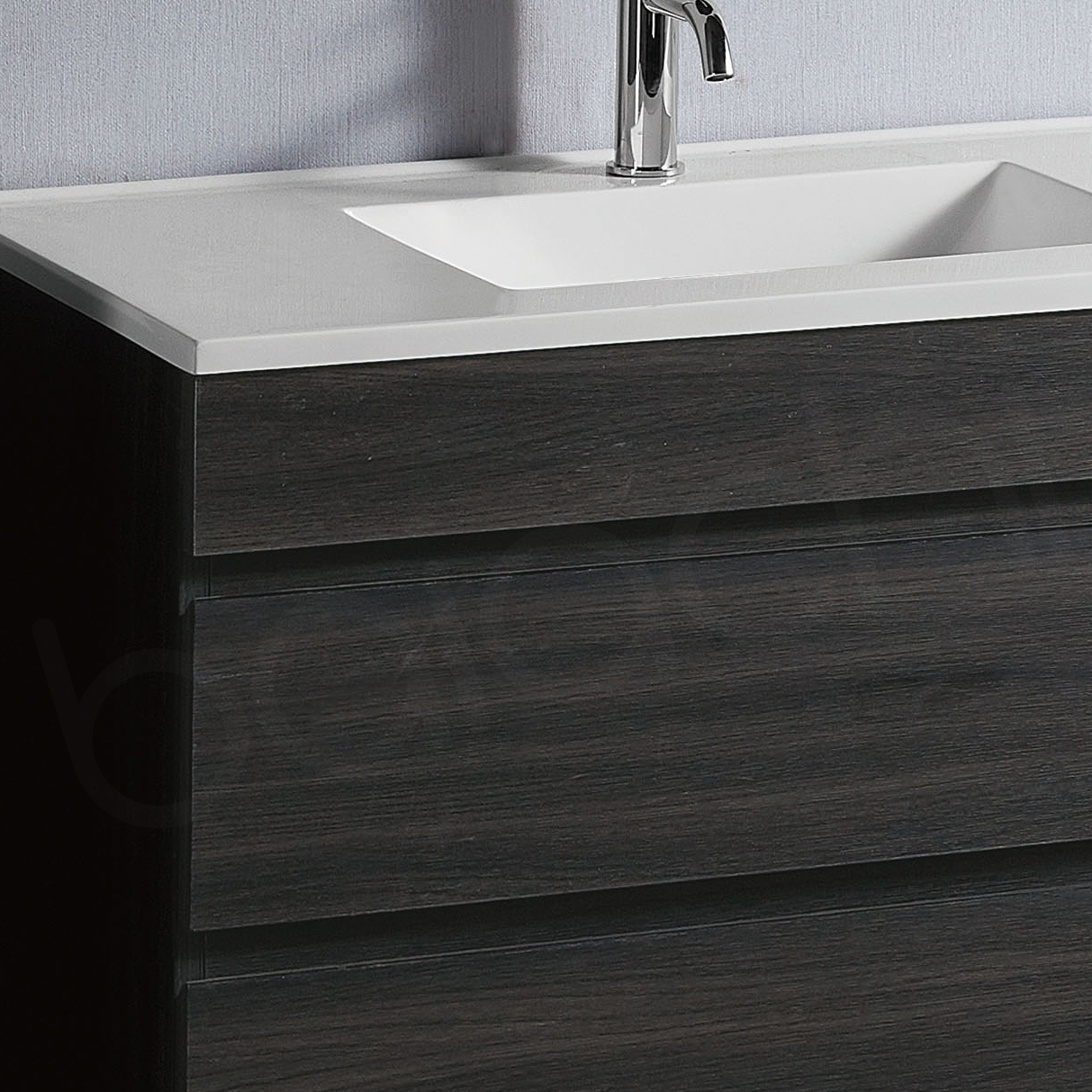Vellena 1200mm Plywood Empire Oak Wall Hung Bathroom Vanity Calacatta Stone