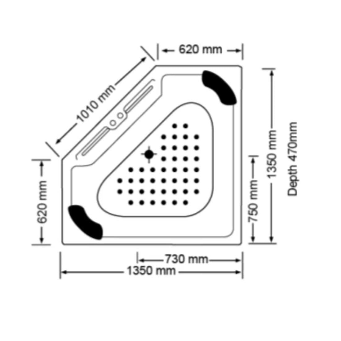 Villena 1350mm Drop-In Bath Tub