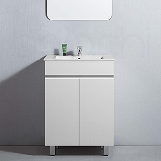 PACKAGE DEAL Windsor 600mm Bathroom Vanity Wash Basin INCLUDING Mixer & Plugwaste