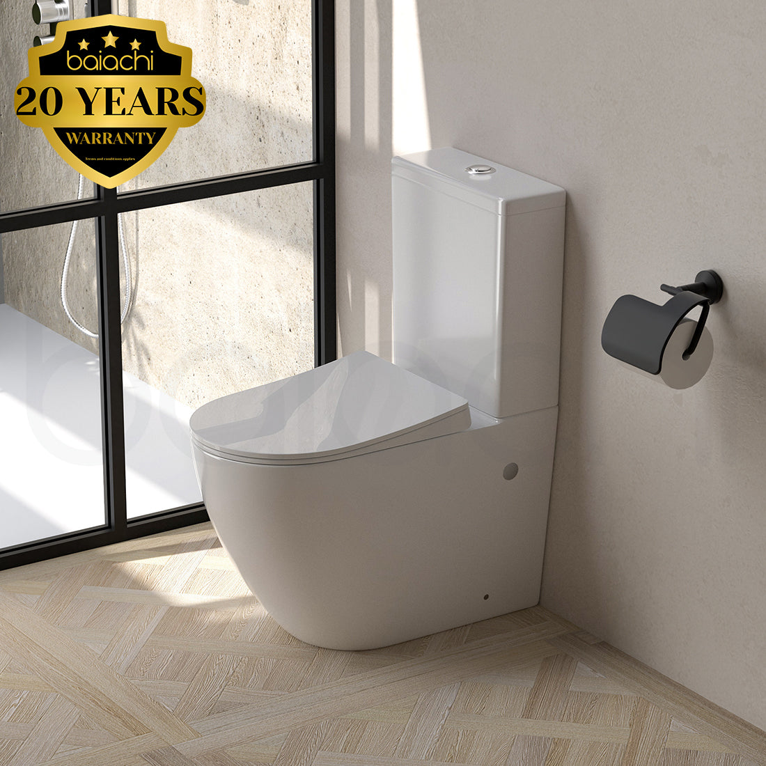 Baiachi Vortex Rimless Tornado Toilet Suite