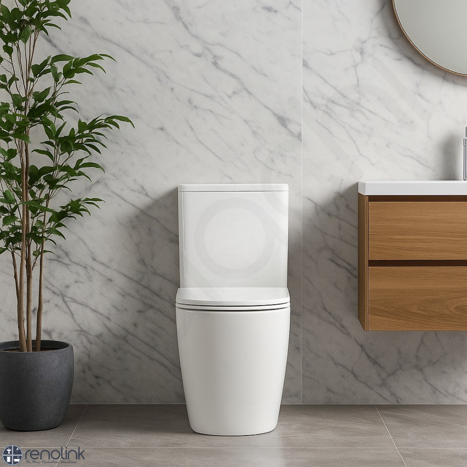 Sarina MK2 Rimless Bathroom Toilet Suite Ceramic Back To Wall Soft Close